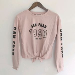SOLD H&M San Fran Tie-Detail Graphic Sweatshirt